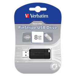 Verbatim USB pendrive USB 2.0/8GB 49062 USB A, z wysuwanym złączem czarny