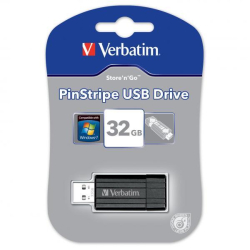 Verbatim USB pendrive USB 2.0/32GB 49064 USB A, z wysuwanym złączem czarny