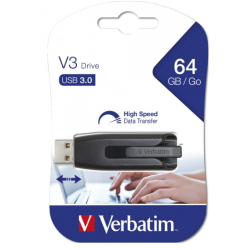 Verbatim USB pendrive USB 3.0 64GB 49174 USB A, z wysuwanym złączem czarny