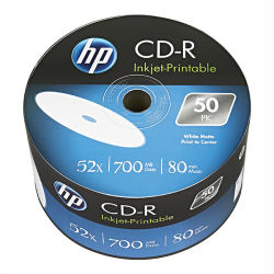 Płyty CD-R HP 700MB Cake 50szt. - do nadruku (CRE00070WIP-3)