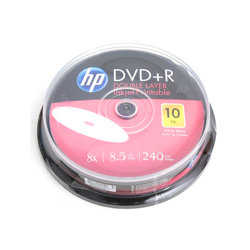 Płyta DVD+R Hewlett-Packard 8.5GB Cake 10szt. - InkJet Printable